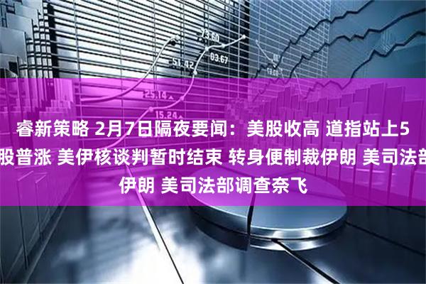 睿新策略 2月7日隔夜要闻：美股收高 道指站上5万点 中概股普涨 美伊核谈判暂时结束 转身便制裁伊朗 美司法部调查奈飞